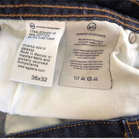 Adriano Goldschmied The Everett Slim Straight Dark Wash Jeans Size 36x32 - Picture 3 of 10